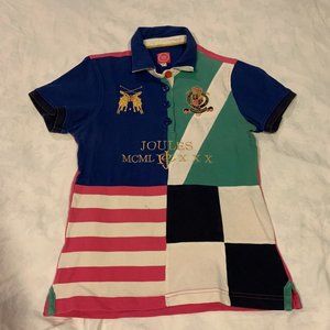 joules MCML X.X.X short sleeved polo shirt - multicolored, woman's small
